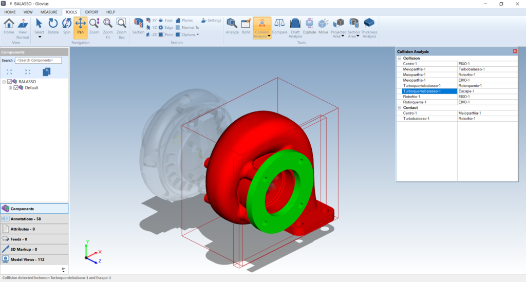 Collision detection tool
