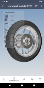 Cycle through standard views in Glovius for Android smartphone