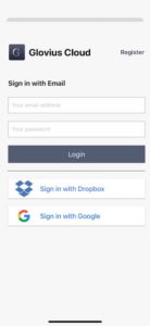 View files in your account. Sign in or Register with Email, Google, and Dropbox