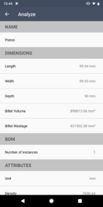 View essential file information- Glovius for Android Smartphone