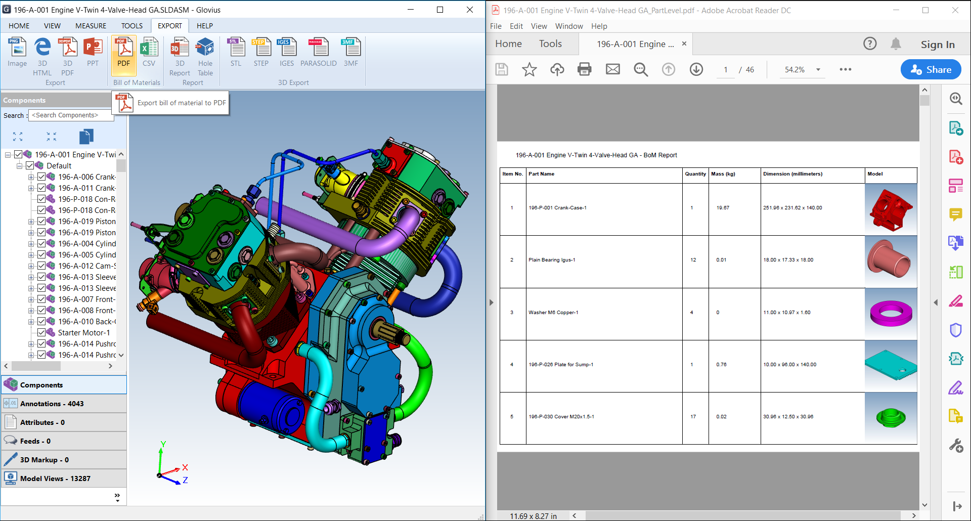 export STEP files to 3D PDF. export STEP files to 3D HTML. convert STEP files to BMP, JPG Image formats. view step files on iPhone, iPad, and Android devices.