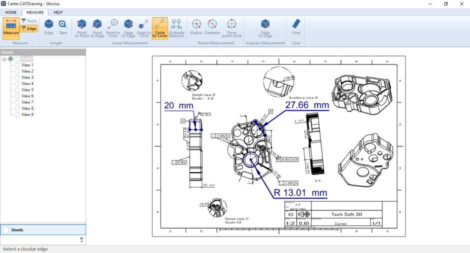 Measure DWG, DXF, and CATDrawing Files