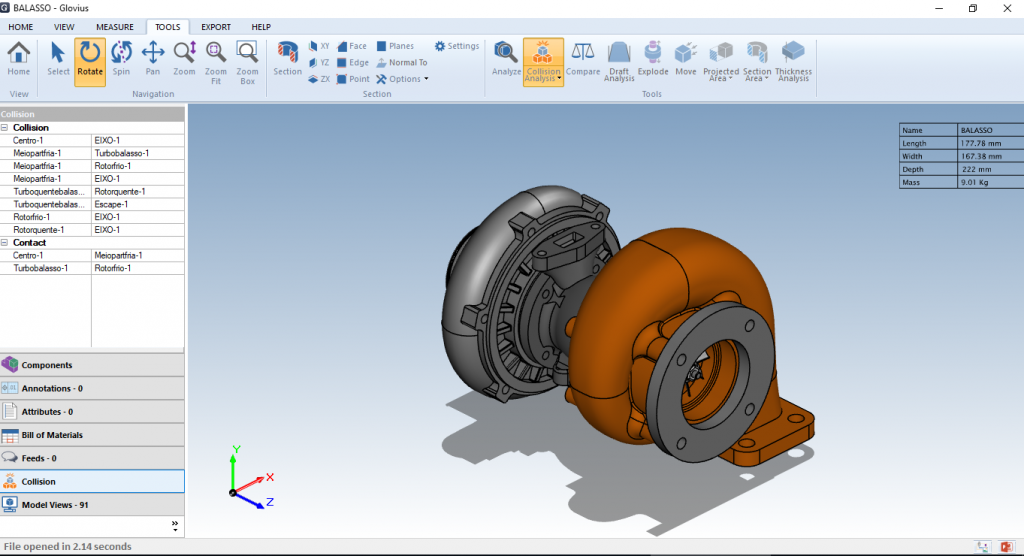 Collision Detection: Detect clashes and contacts in assemblies.