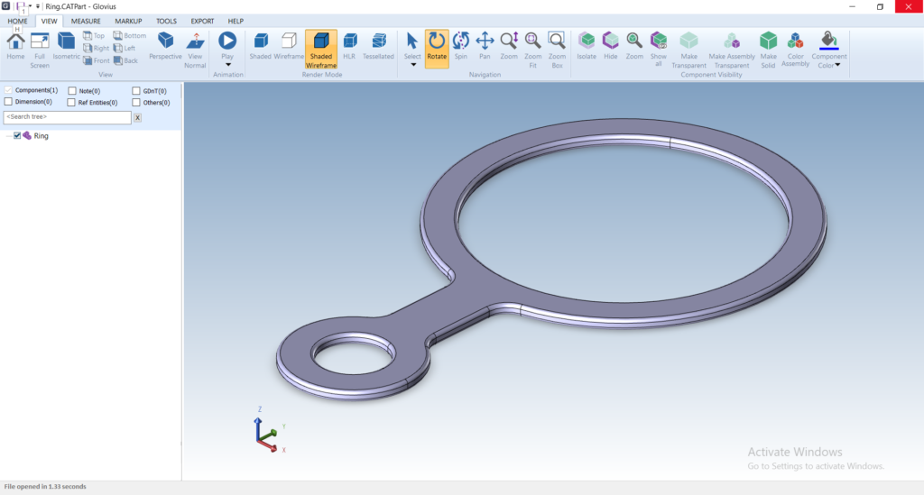 View CATPart files in Glovius